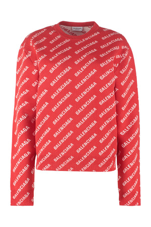 All-over logo crew-neck sweater-0